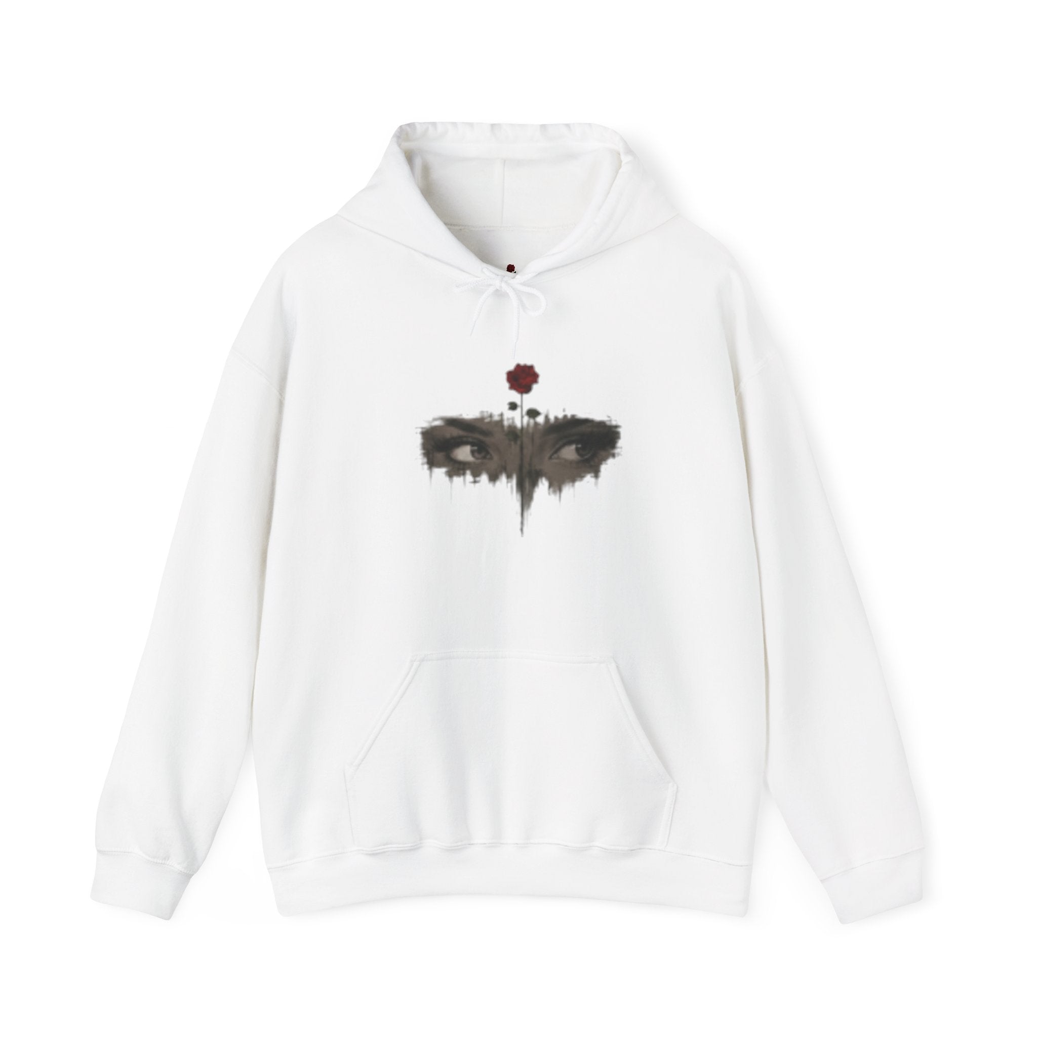 Rose Eyes Hoodie — Gothic Floral Eye Illustration Sweatshirt
