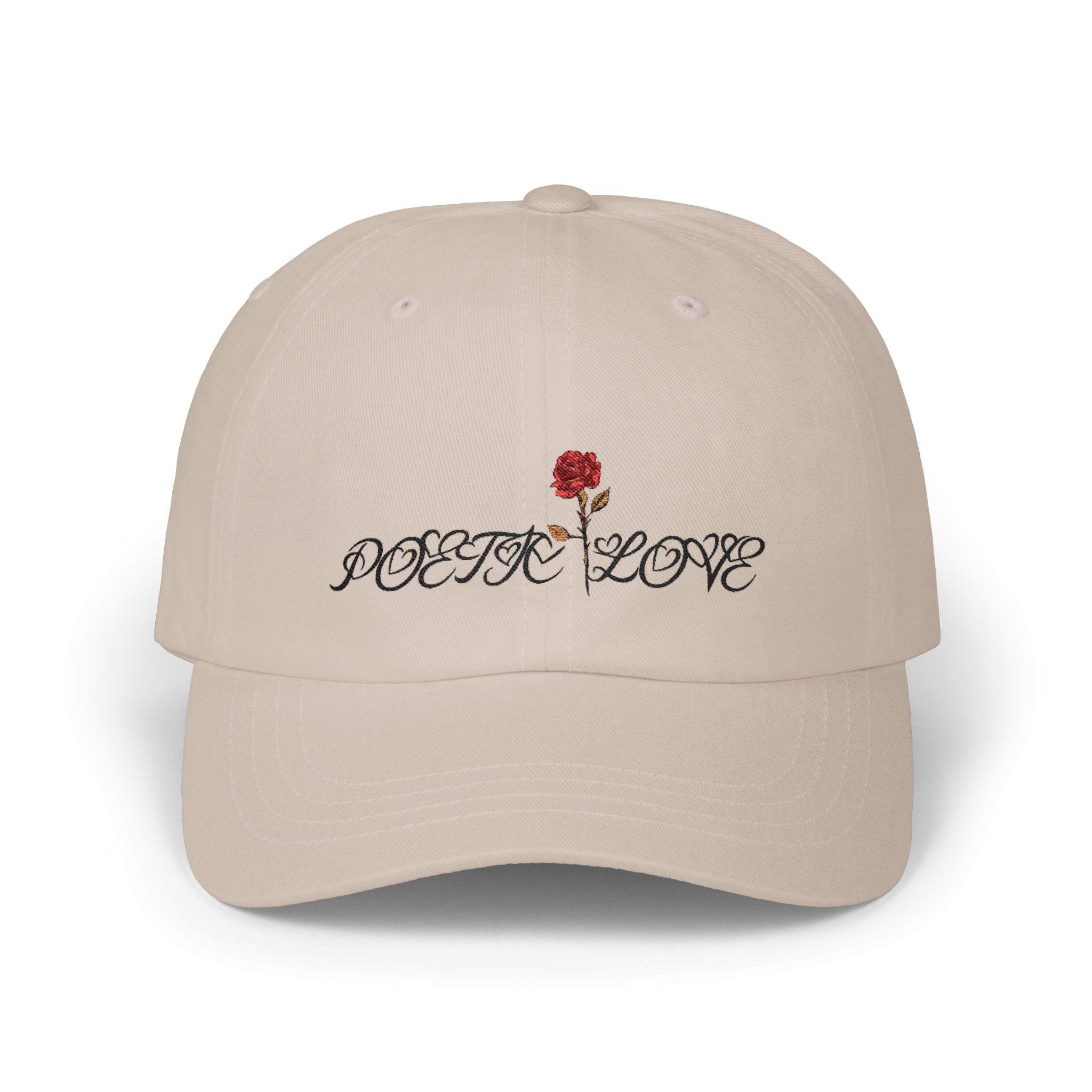 Dad Cap — 'Poetic Love' Rose Embroidered Baseball Hat