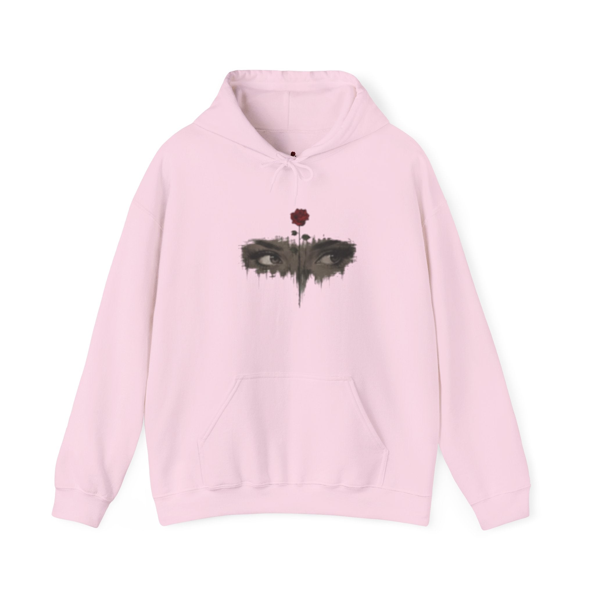 Rose Eyes Hoodie — Gothic Floral Eye Illustration Sweatshirt