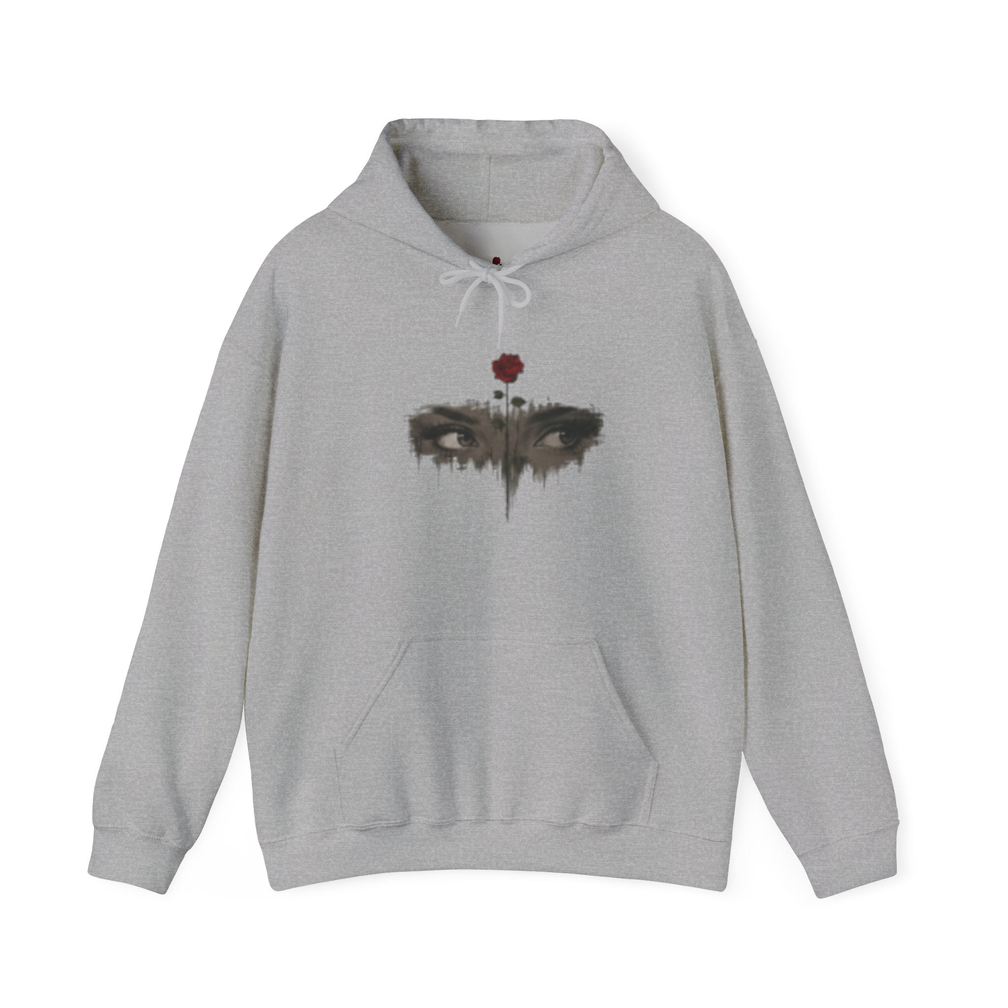 Rose Eyes Hoodie — Gothic Floral Eye Illustration Sweatshirt