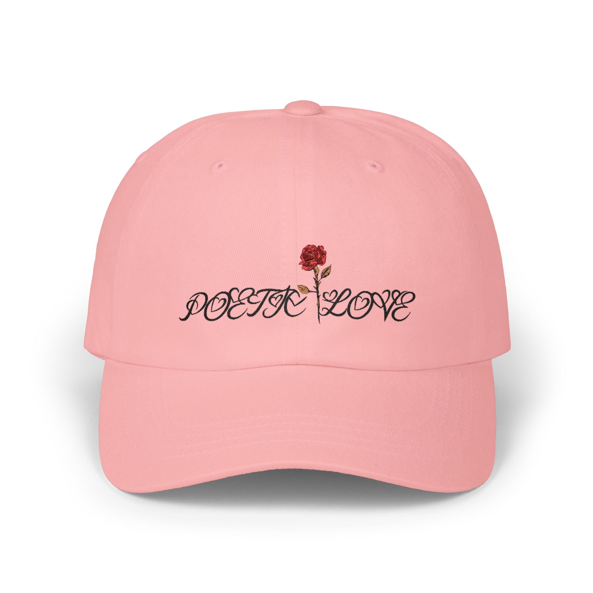 Dad Cap — 'Poetic Love' Rose Embroidered Baseball Hat