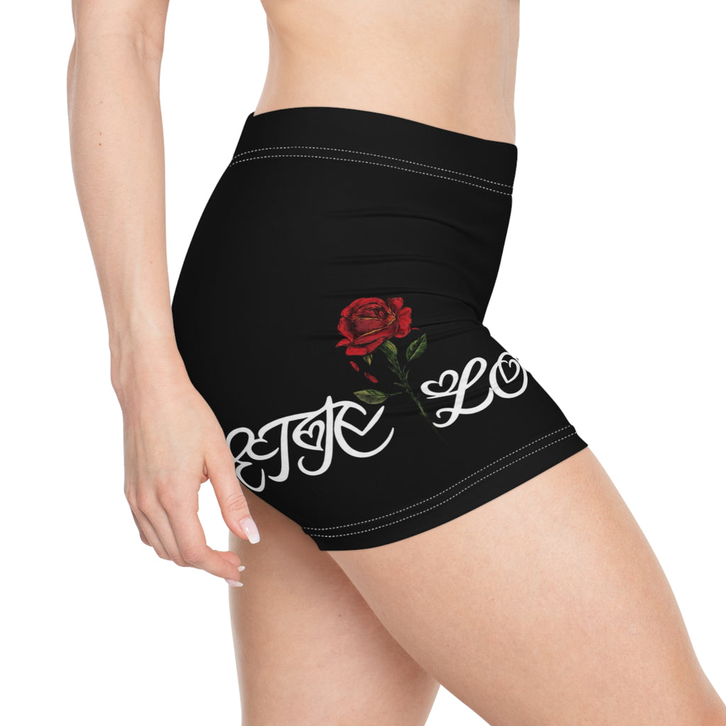 Poetic love women's shorts