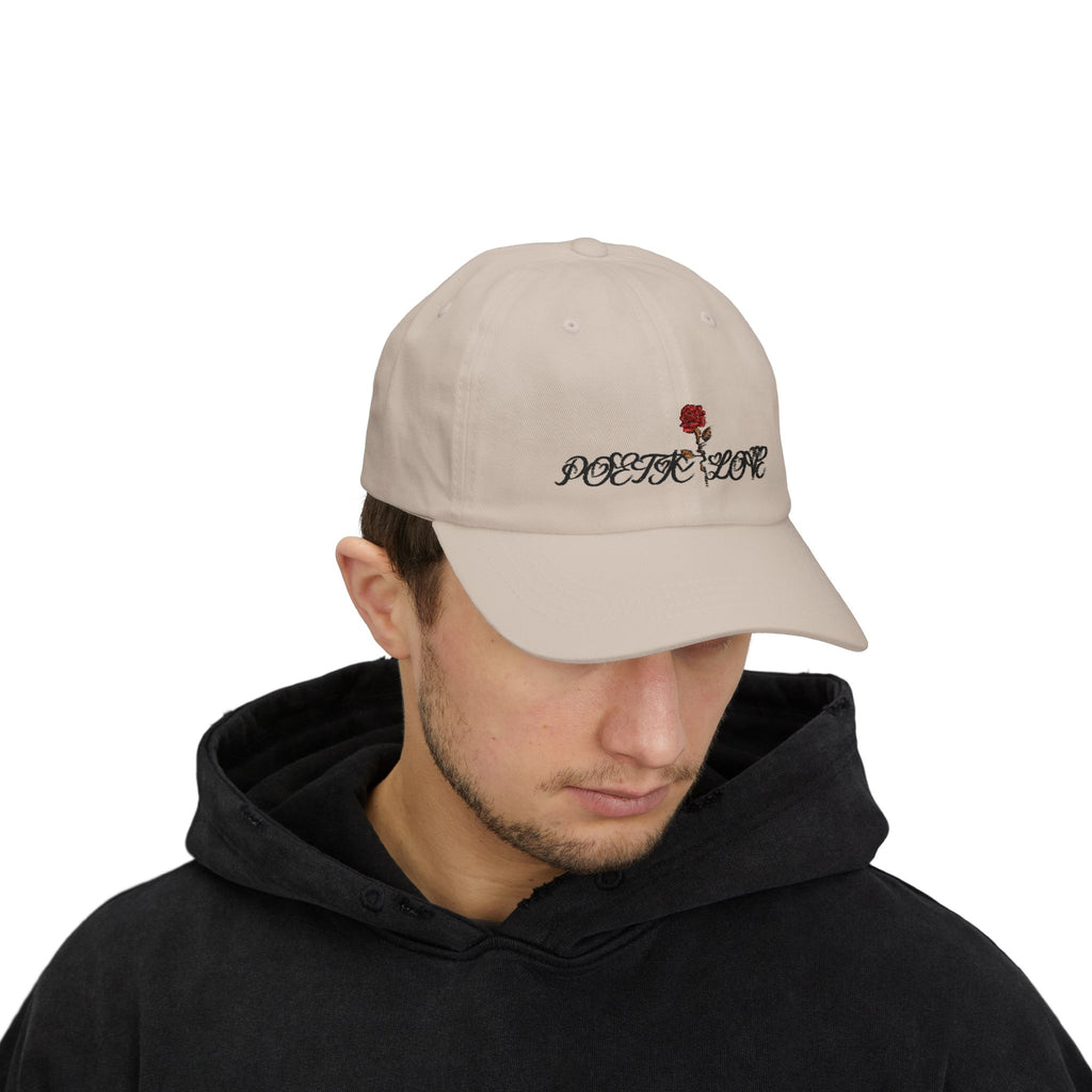 Dad Cap — 'Poetic Love' Rose Embroidered Baseball Hat