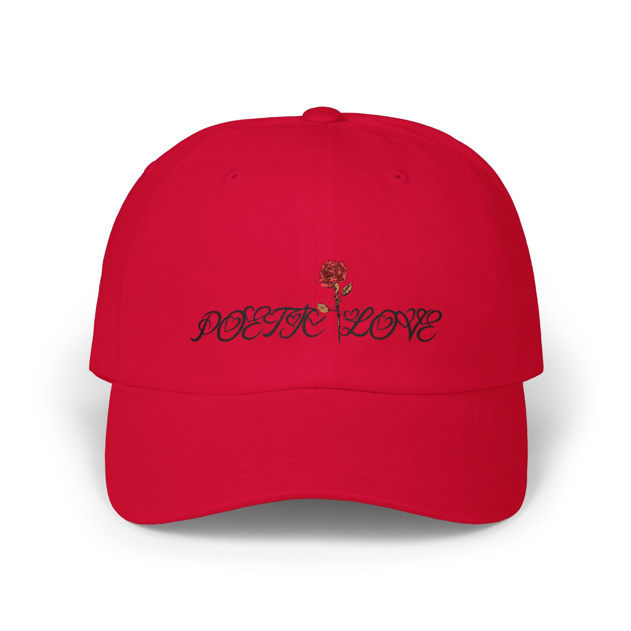 Dad Cap — 'Poetic Love' Rose Embroidered Baseball Hat