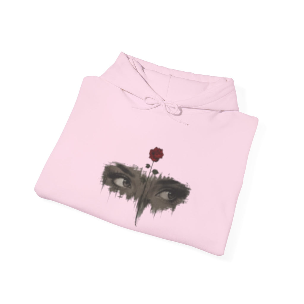 Rose Eyes Hoodie — Gothic Floral Eye Illustration Sweatshirt