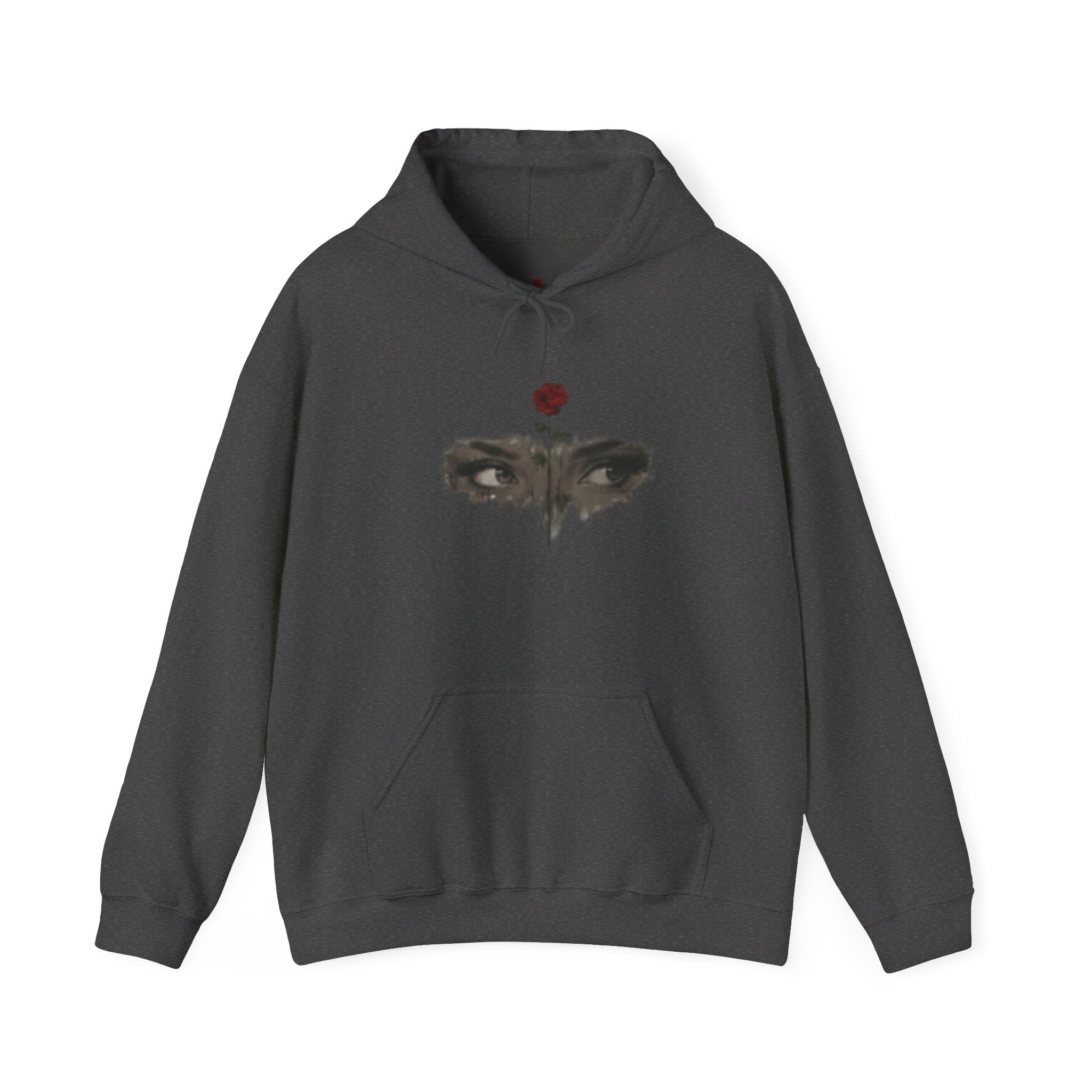 Rose Eyes Hoodie — Gothic Floral Eye Illustration Sweatshirt