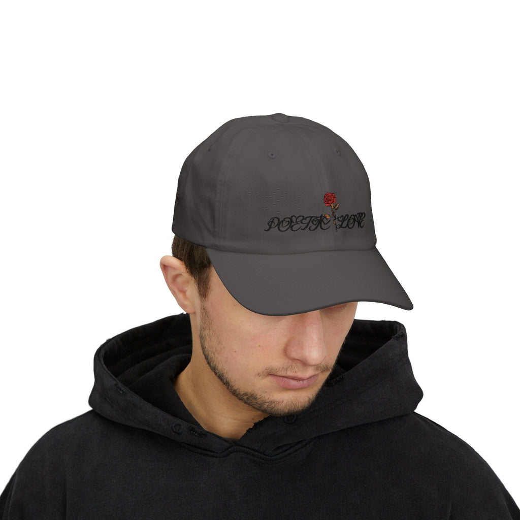 Dad Cap — 'Poetic Love' Rose Embroidered Baseball Hat