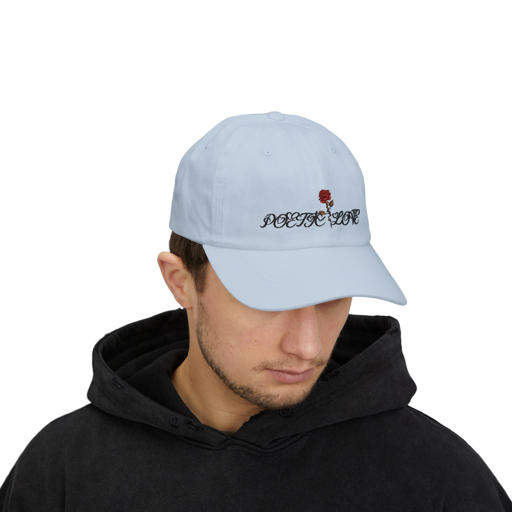 Dad Cap — 'Poetic Love' Rose Embroidered Baseball Hat