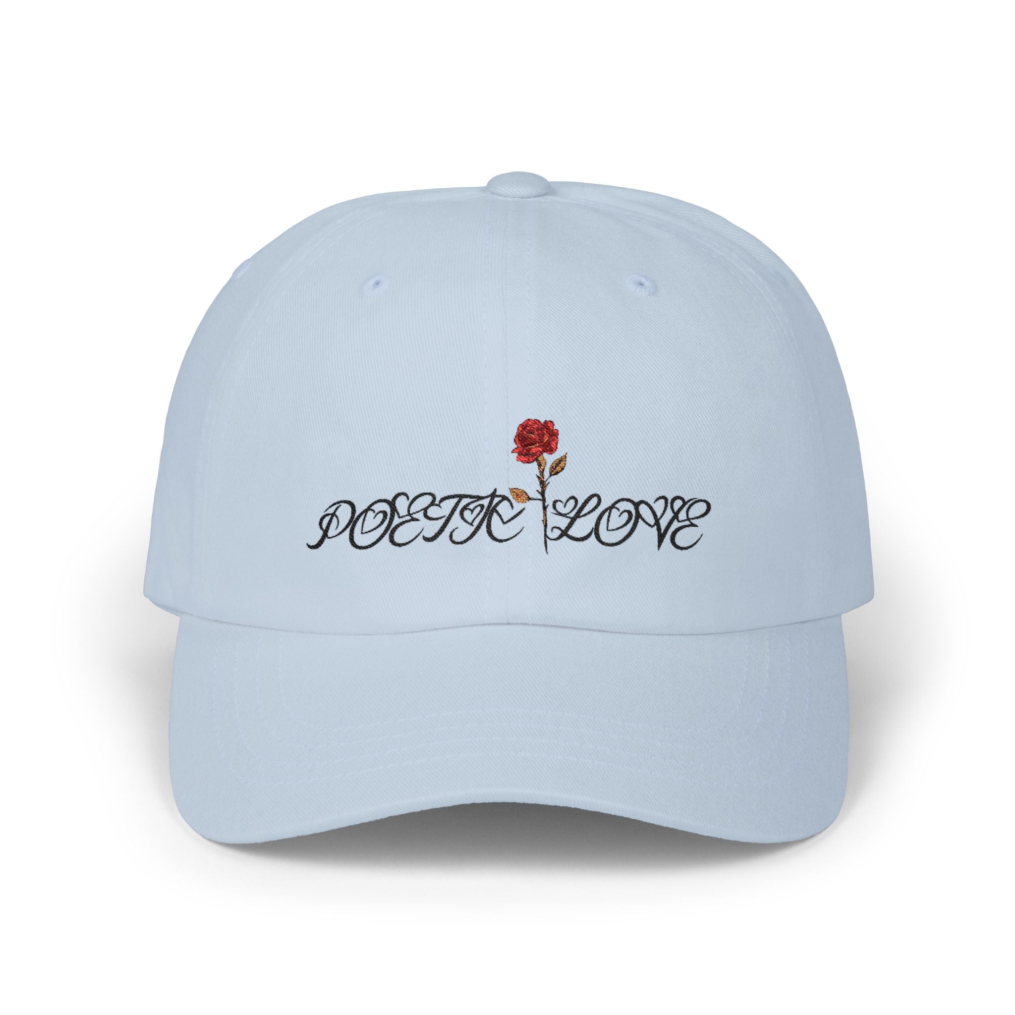Dad Cap — 'Poetic Love' Rose Embroidered Baseball Hat