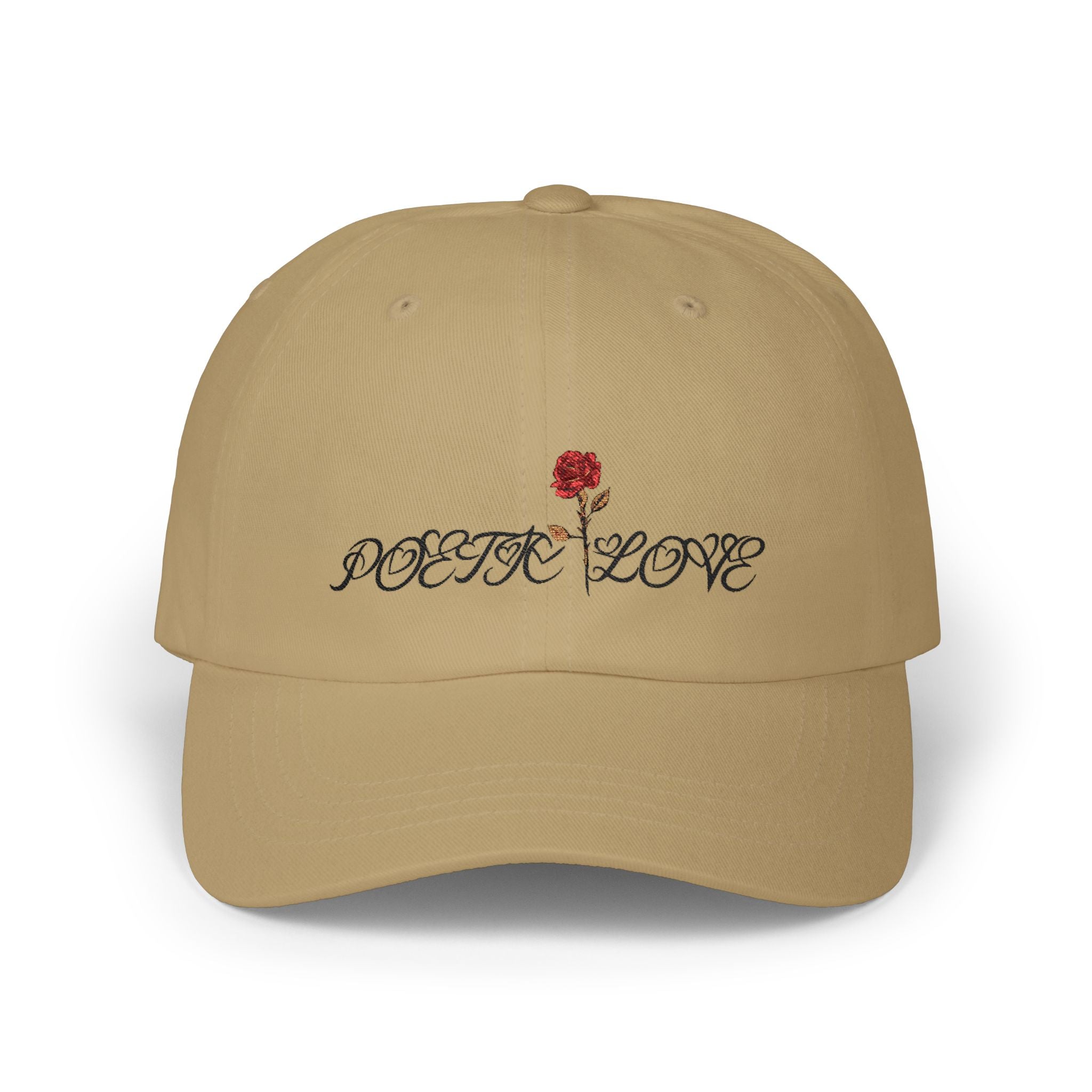 Dad Cap — 'Poetic Love' Rose Embroidered Baseball Hat