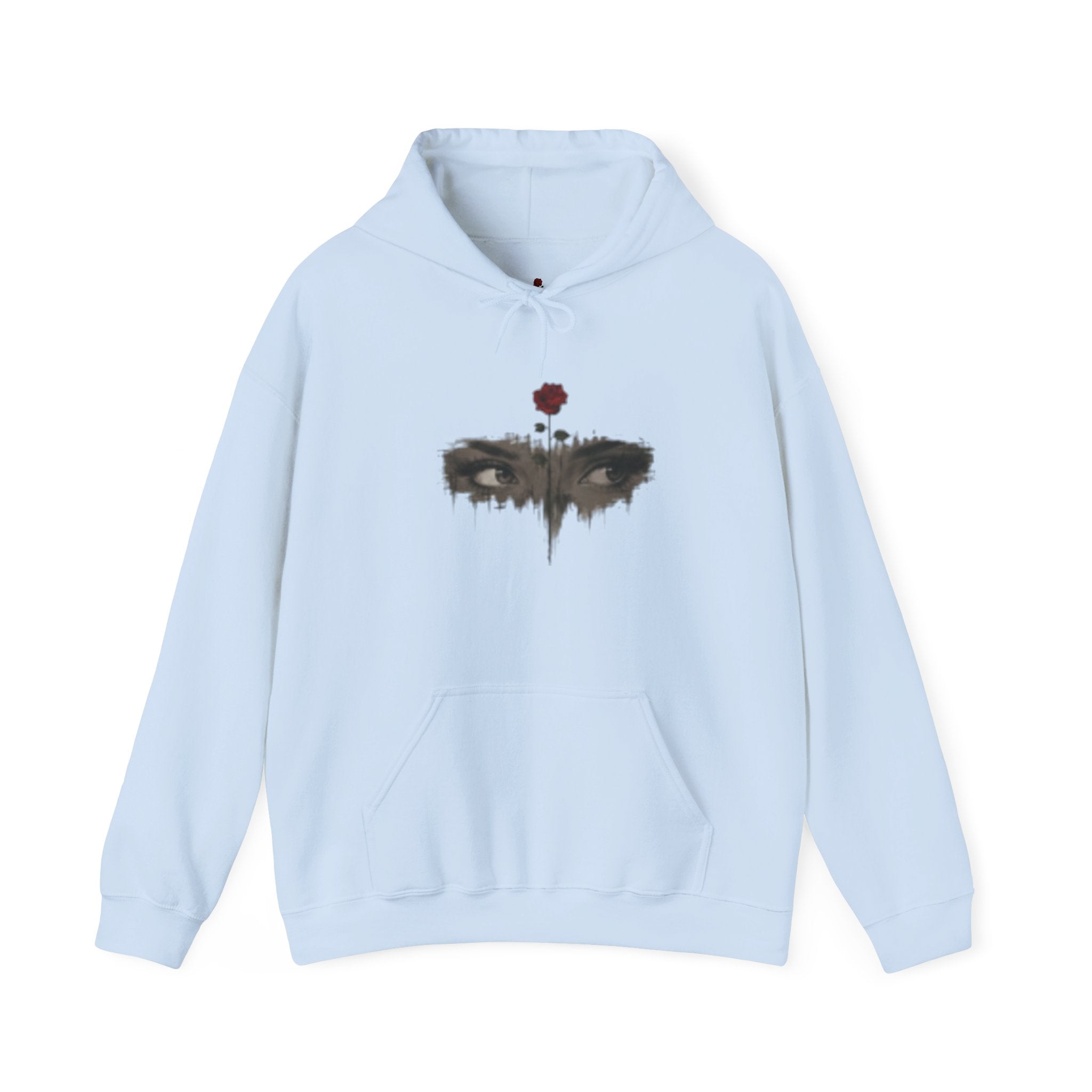 Rose Eyes Hoodie — Gothic Floral Eye Illustration Sweatshirt