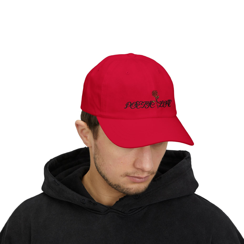 Dad Cap — 'Poetic Love' Rose Embroidered Baseball Hat